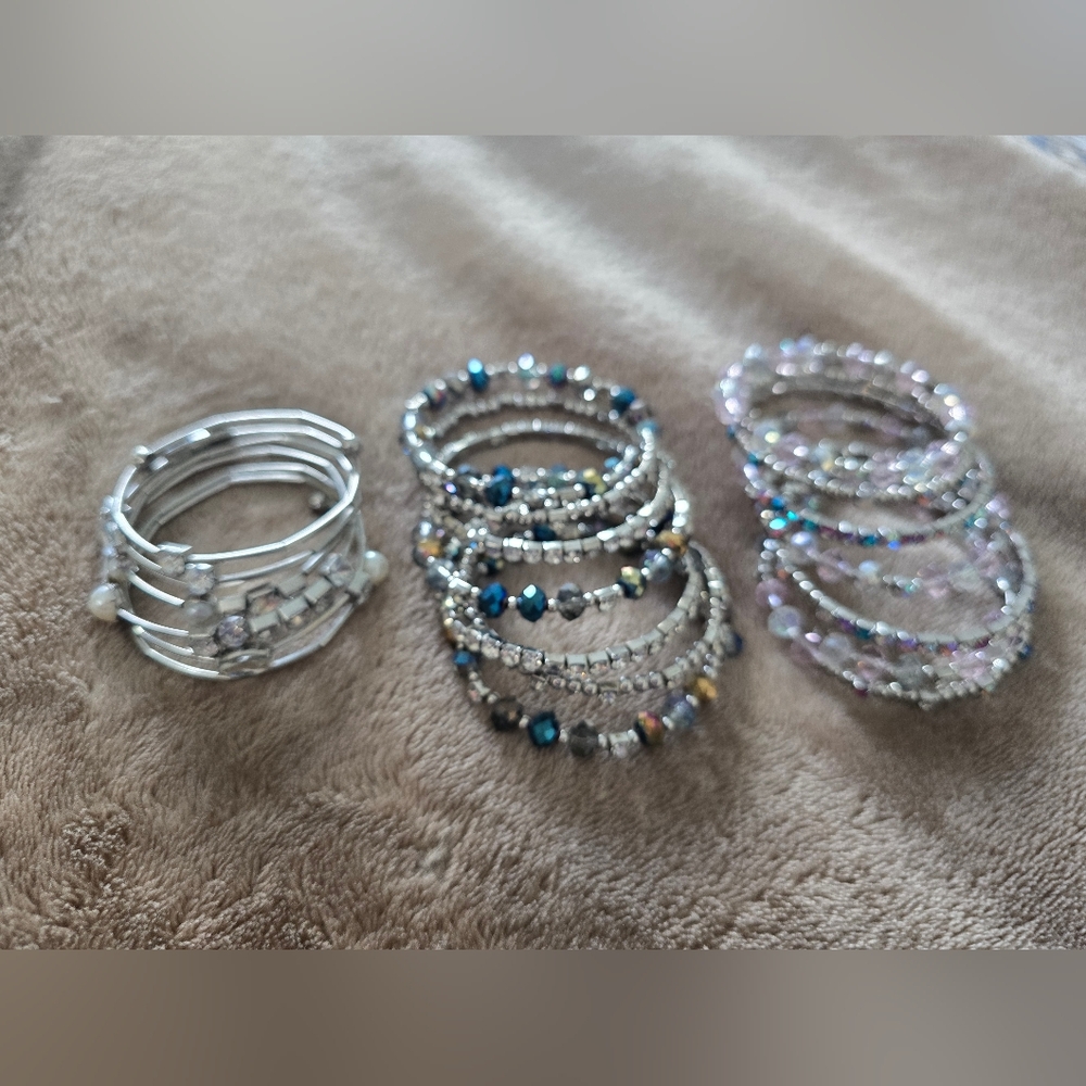 Set Of 3 Paparazzi Coil Bracelets NWOT